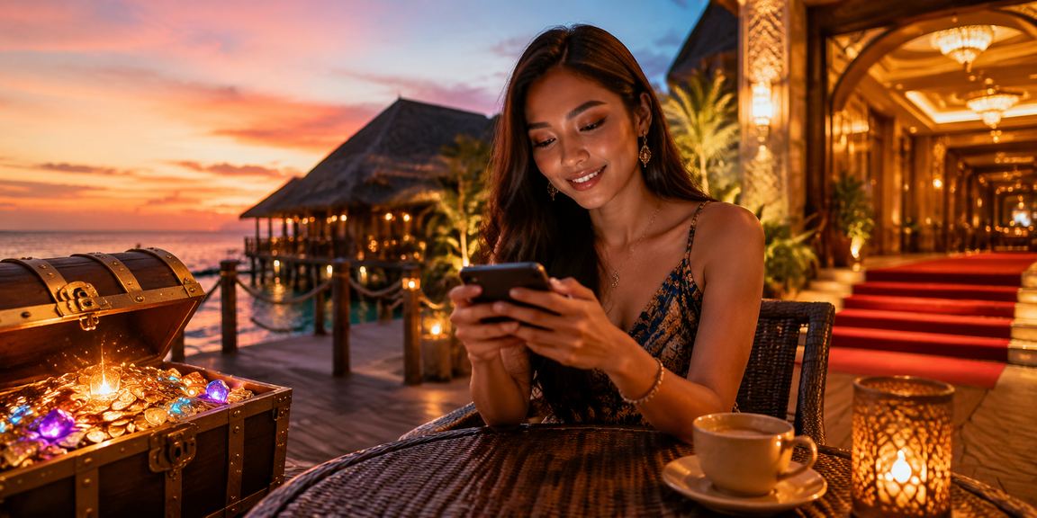 Pemain Sabah bermain permainan slot kasino melalui telefon dengan seronok